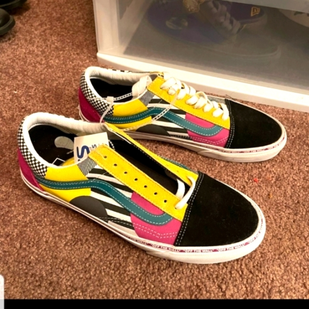 HOST PICK NWT Vans Old Skool Juxtapoze (Off The Wall Disarray) Black/Multi - 10 - Picture 3 of 5